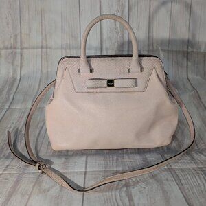 Kate Spade New York Pink Rivas Street Bilson Top Trim Leather Satchel Handbag